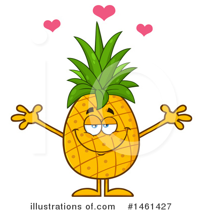 Royalty-Free (RF) Pineapple Clipart Illustration by Hit Toon - Stock Sample #1461427
