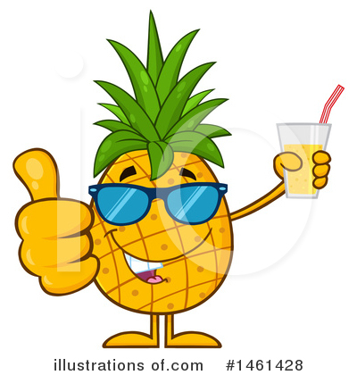 Royalty-Free (RF) Pineapple Clipart Illustration by Hit Toon - Stock Sample #1461428