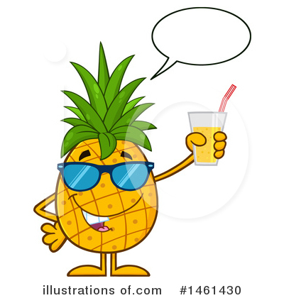 Royalty-Free (RF) Pineapple Clipart Illustration by Hit Toon - Stock Sample #1461430