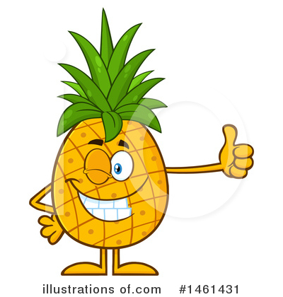 Royalty-Free (RF) Pineapple Clipart Illustration by Hit Toon - Stock Sample #1461431