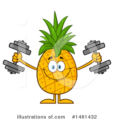 Royalty-Free (RF) Pineapple Clipart Illustration by Hit Toon - Stock Sample #1461432