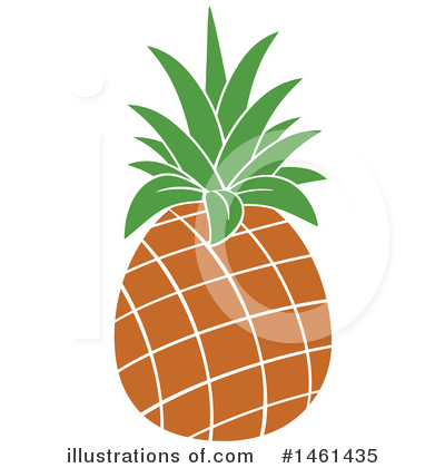 Royalty-Free (RF) Pineapple Clipart Illustration by Hit Toon - Stock Sample #1461435