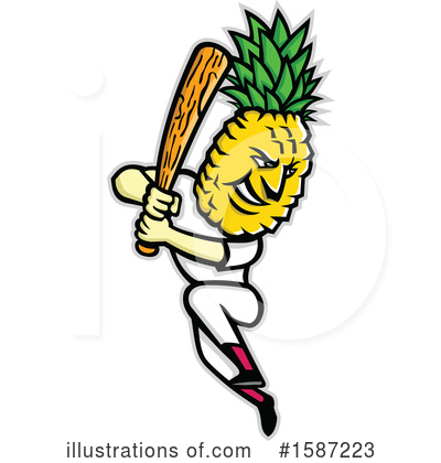 Royalty-Free (RF) Pineapple Clipart Illustration by patrimonio - Stock Sample #1587223