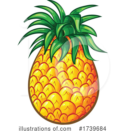 Royalty-Free (RF) Pineapple Clipart Illustration by Domenico Condello - Stock Sample #1739684
