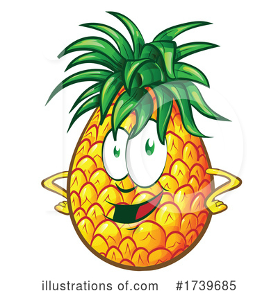 Royalty-Free (RF) Pineapple Clipart Illustration by Domenico Condello - Stock Sample #1739685