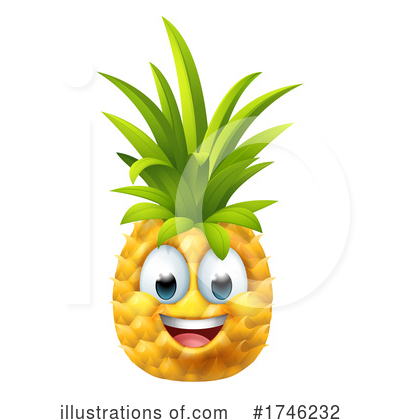 Royalty-Free (RF) Pineapple Clipart Illustration by AtStockIllustration - Stock Sample #1746232