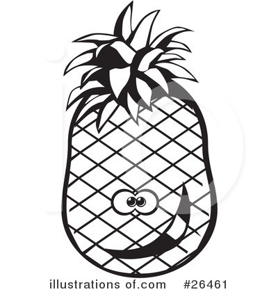 Royalty-Free (RF) Pineapple Clipart Illustration by David Rey - Stock Sample #26461
