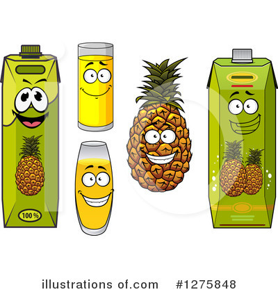 Royalty-Free (RF) Pineapple Juice Clipart Illustration by Vector Tradition SM - Stock Sample #1275848