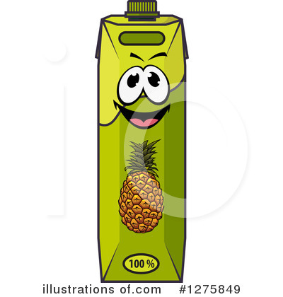 Royalty-Free (RF) Pineapple Juice Clipart Illustration by Vector Tradition SM - Stock Sample #1275849