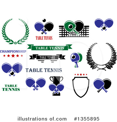 Royalty-Free (RF) Ping Pong Clipart Illustration by Vector Tradition SM - Stock Sample #1355895