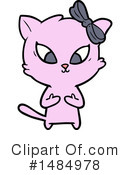 Pink Cat Clipart #1484978 by lineartestpilot
