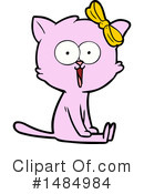 Pink Cat Clipart #1484984 by lineartestpilot