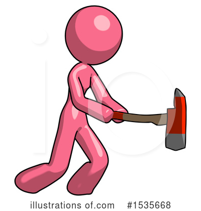 Royalty-Free (RF) Pink Design Mascot Clipart Illustration by Leo Blanchette - Stock Sample #1535668