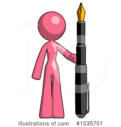 Royalty-Free (RF) Pink Design Mascot Clipart Illustration by Leo Blanchette - Stock Sample #1535701