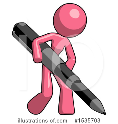 Royalty-Free (RF) Pink Design Mascot Clipart Illustration by Leo Blanchette - Stock Sample #1535703