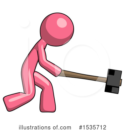 Royalty-Free (RF) Pink Design Mascot Clipart Illustration by Leo Blanchette - Stock Sample #1535712