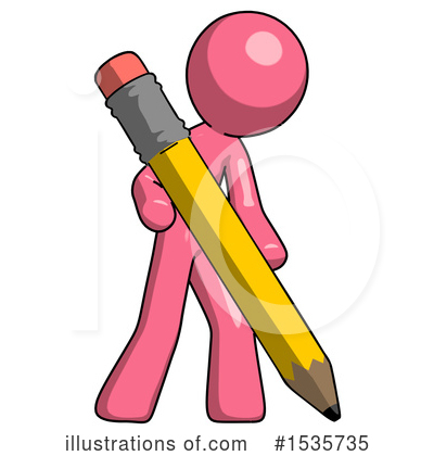 Royalty-Free (RF) Pink Design Mascot Clipart Illustration by Leo Blanchette - Stock Sample #1535735