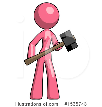 Royalty-Free (RF) Pink Design Mascot Clipart Illustration by Leo Blanchette - Stock Sample #1535743