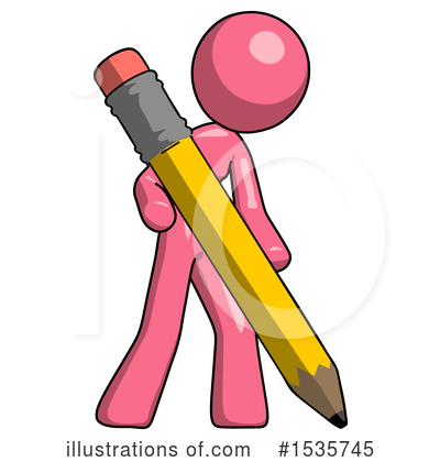Royalty-Free (RF) Pink Design Mascot Clipart Illustration by Leo Blanchette - Stock Sample #1535745