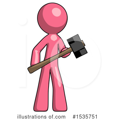 Royalty-Free (RF) Pink Design Mascot Clipart Illustration by Leo Blanchette - Stock Sample #1535751