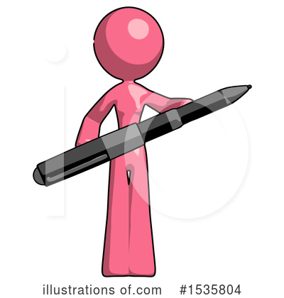 Royalty-Free (RF) Pink Design Mascot Clipart Illustration by Leo Blanchette - Stock Sample #1535804