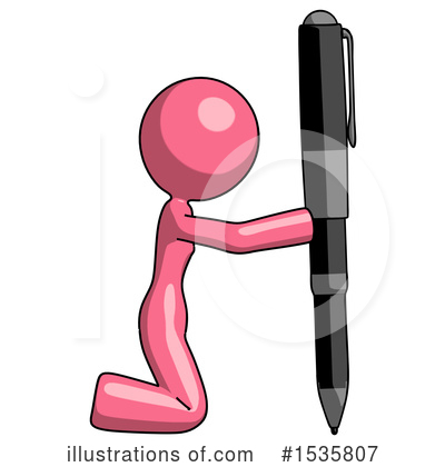 Royalty-Free (RF) Pink Design Mascot Clipart Illustration by Leo Blanchette - Stock Sample #1535807