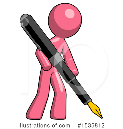 Royalty-Free (RF) Pink Design Mascot Clipart Illustration by Leo Blanchette - Stock Sample #1535812