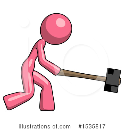 Royalty-Free (RF) Pink Design Mascot Clipart Illustration by Leo Blanchette - Stock Sample #1535817