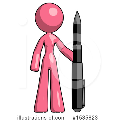 Royalty-Free (RF) Pink Design Mascot Clipart Illustration by Leo Blanchette - Stock Sample #1535823