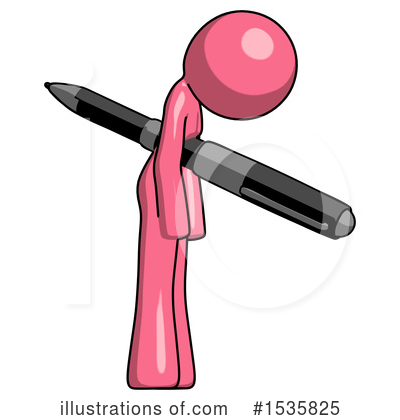 Royalty-Free (RF) Pink Design Mascot Clipart Illustration by Leo Blanchette - Stock Sample #1535825