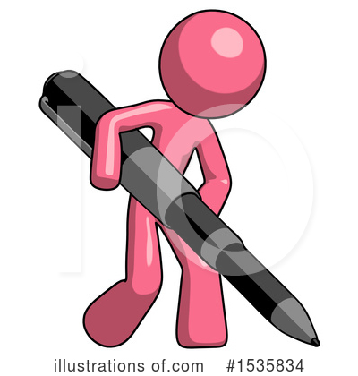 Royalty-Free (RF) Pink Design Mascot Clipart Illustration by Leo Blanchette - Stock Sample #1535834