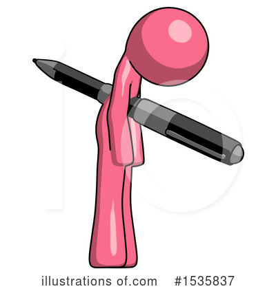 Royalty-Free (RF) Pink Design Mascot Clipart Illustration by Leo Blanchette - Stock Sample #1535837