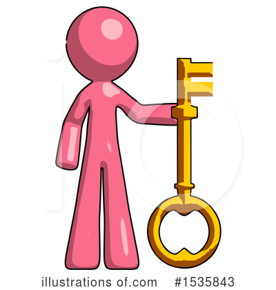 Royalty-Free (RF) Pink Design Mascot Clipart Illustration by Leo Blanchette - Stock Sample #1535843