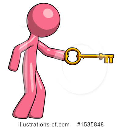 Royalty-Free (RF) Pink Design Mascot Clipart Illustration by Leo Blanchette - Stock Sample #1535846