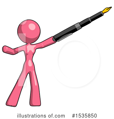 Royalty-Free (RF) Pink Design Mascot Clipart Illustration by Leo Blanchette - Stock Sample #1535850