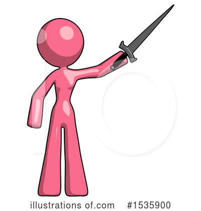 Royalty-Free (RF) Pink Design Mascot Clipart Illustration by Leo Blanchette - Stock Sample #1535900