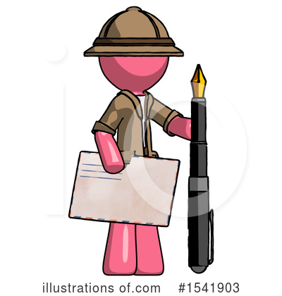 Royalty-Free (RF) Pink Design Mascot Clipart Illustration by Leo Blanchette - Stock Sample #1541903