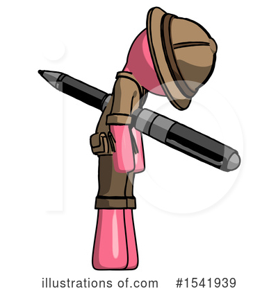 Royalty-Free (RF) Pink Design Mascot Clipart Illustration by Leo Blanchette - Stock Sample #1541939