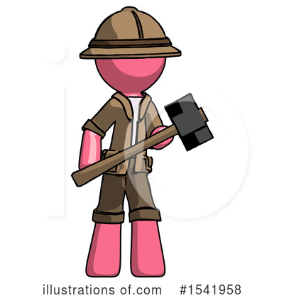 Royalty-Free (RF) Pink Design Mascot Clipart Illustration by Leo Blanchette - Stock Sample #1541958