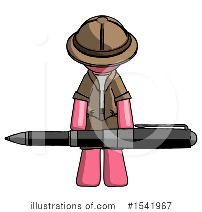 Royalty-Free (RF) Pink Design Mascot Clipart Illustration by Leo Blanchette - Stock Sample #1541967