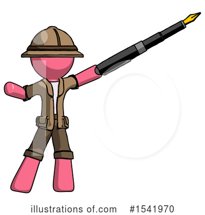 Royalty-Free (RF) Pink Design Mascot Clipart Illustration by Leo Blanchette - Stock Sample #1541970