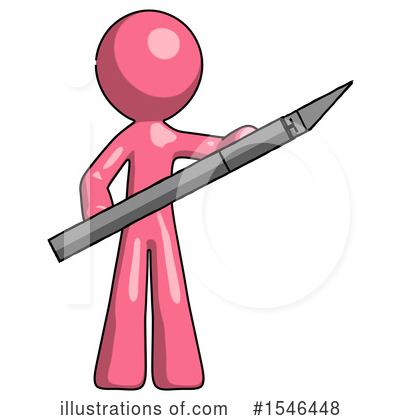 Royalty-Free (RF) Pink Design Mascot Clipart Illustration by Leo Blanchette - Stock Sample #1546448