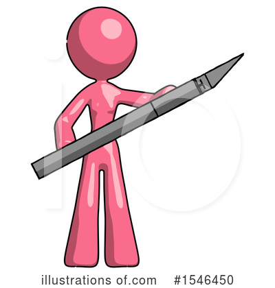 Royalty-Free (RF) Pink Design Mascot Clipart Illustration by Leo Blanchette - Stock Sample #1546450