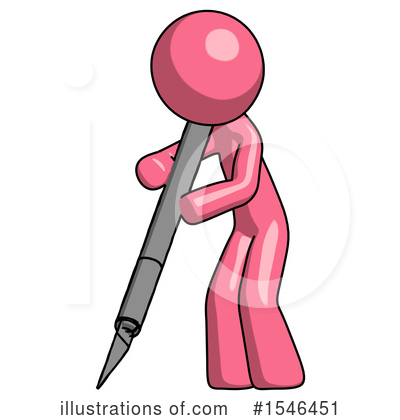 Royalty-Free (RF) Pink Design Mascot Clipart Illustration by Leo Blanchette - Stock Sample #1546451
