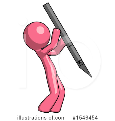 Royalty-Free (RF) Pink Design Mascot Clipart Illustration by Leo Blanchette - Stock Sample #1546454