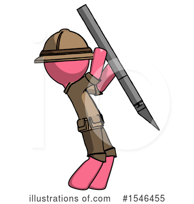 Royalty-Free (RF) Pink Design Mascot Clipart Illustration by Leo Blanchette - Stock Sample #1546455