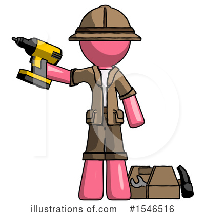 Royalty-Free (RF) Pink Design Mascot Clipart Illustration by Leo Blanchette - Stock Sample #1546516