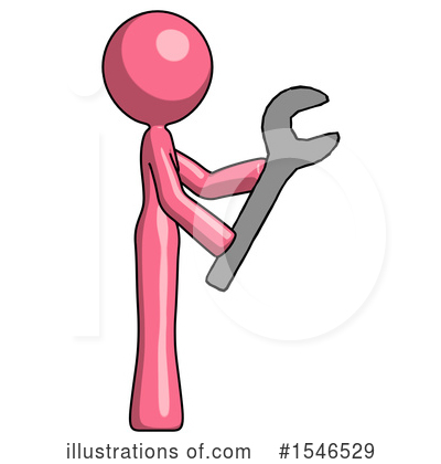 Royalty-Free (RF) Pink Design Mascot Clipart Illustration by Leo Blanchette - Stock Sample #1546529