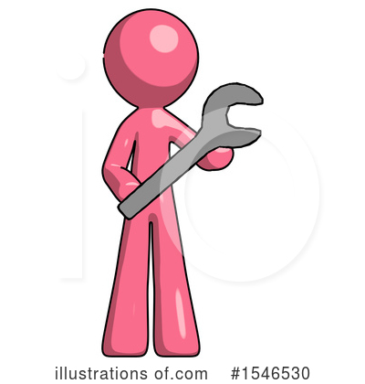 Royalty-Free (RF) Pink Design Mascot Clipart Illustration by Leo Blanchette - Stock Sample #1546530