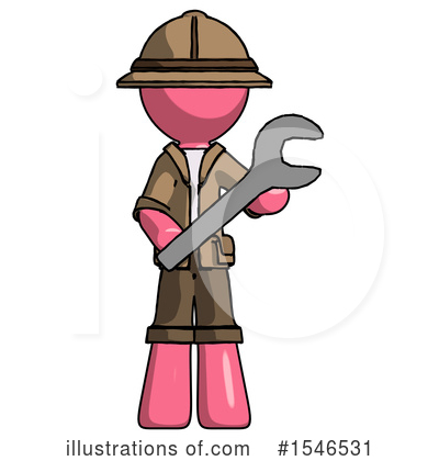 Royalty-Free (RF) Pink Design Mascot Clipart Illustration by Leo Blanchette - Stock Sample #1546531